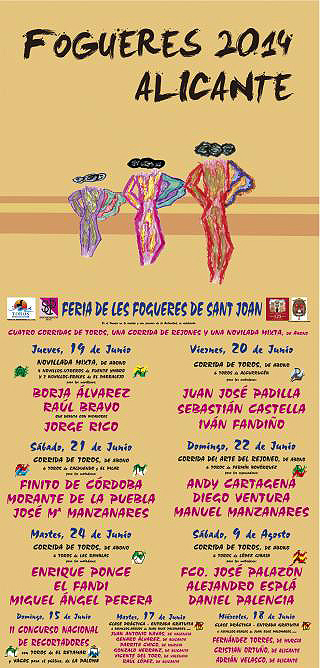 cartel toros Alicante 2014