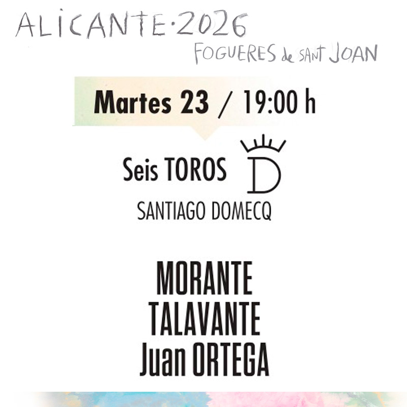 Entradas toros Alicante junio 23