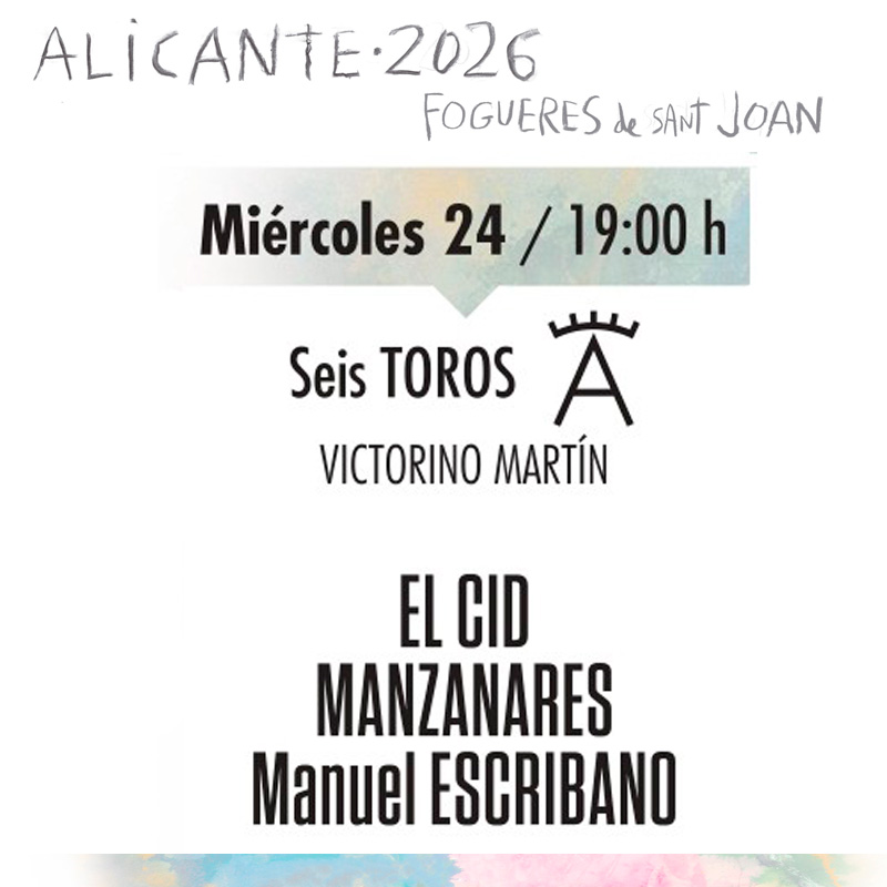 Entradas toros Alicante junio 24